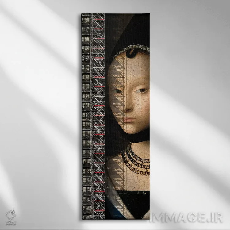 تابلو هنر خیابانی شماره ۳ اثر دانیلو د آلکساندریا - نمای روبهرو روی دیوار