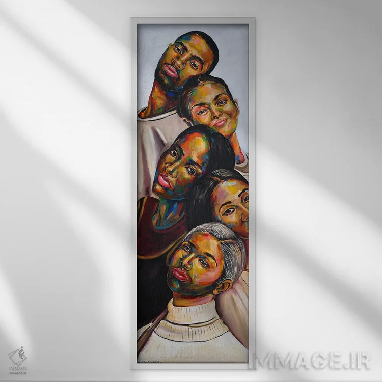 تابلو قدرت در تنوع V اثر دامولا آیگبایو - نمای قابدار سفید