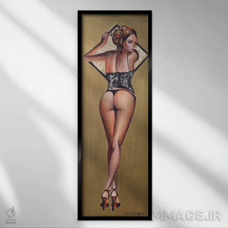 تابلو مایلی بازی کنی؟ اثر دوناتلا مارائونی - نمای قابدار مشکی