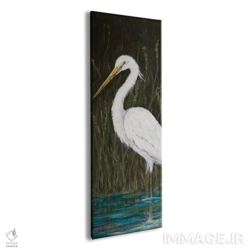 تابلو حواصیل سفید اثر جولی دریسه - نمای پرسپکتیو محصول