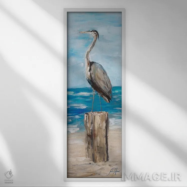 تابلو در میان آب I اثر جولی دریسه - نمای قابدار سفید