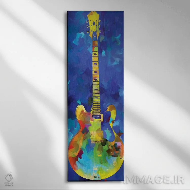 تابلو گیتار اثر دن اسپرول - نمای روبهرو روی دیوار