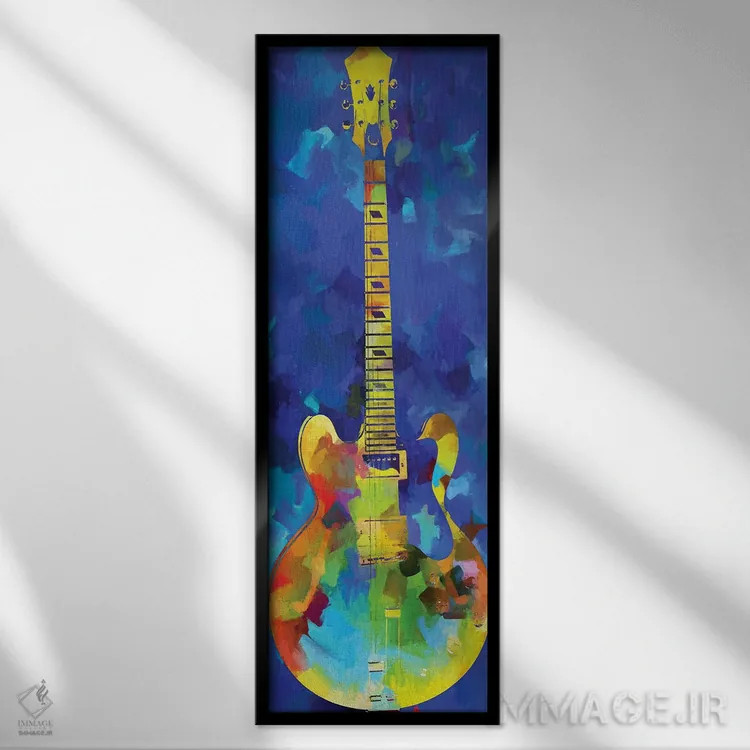 تابلو گیتار اثر دن اسپرول - نمای قابدار مشکی