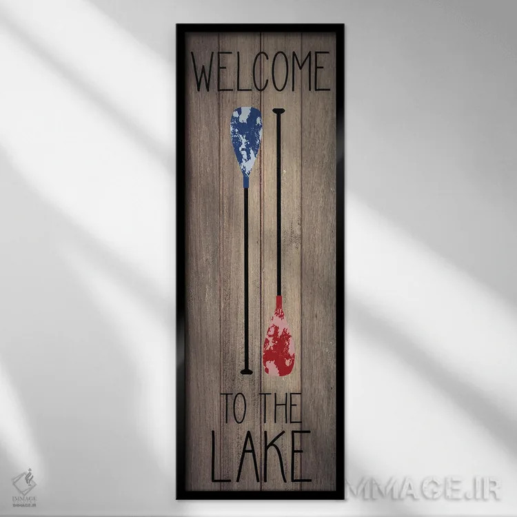 تابلو خوش آمدید به دریاچه اثر دنیلا سانتیاگو - نمای قابدار مشکی