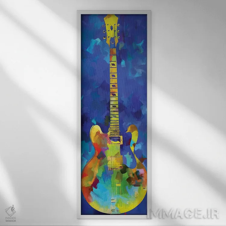 تابلو گیتار اثر دن اسپرول - نمای قابدار سفید