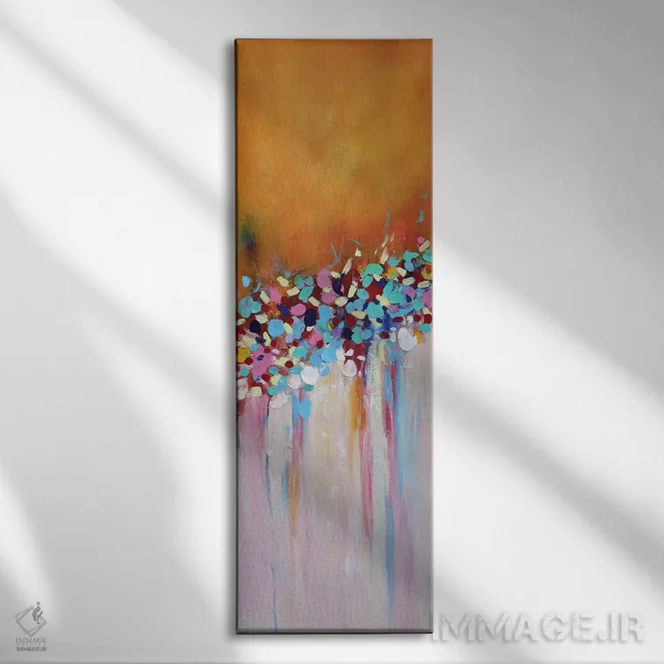 تابلو باغ انتزاعی پنج اثر رباورهاا کریستوا - نمای روبهرو روی دیوار