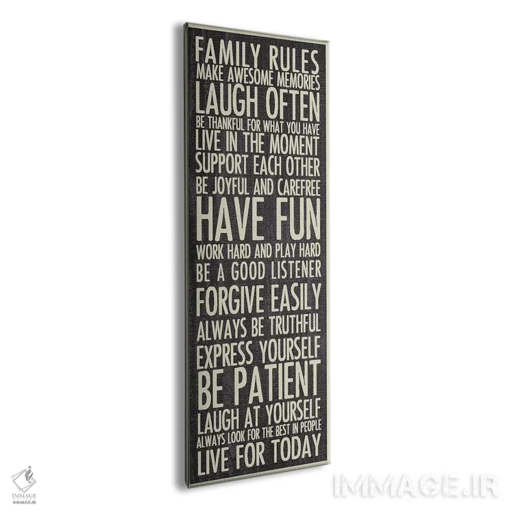 تابلو قوانین خانواده اثر ارین کلارک - نمای پرسپکتیو محصول