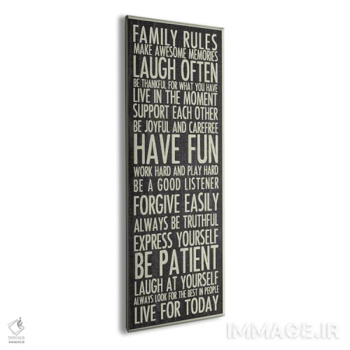 تابلو قوانین خانواده اثر ارین کلارک - نمای پرسپکتیو محصول