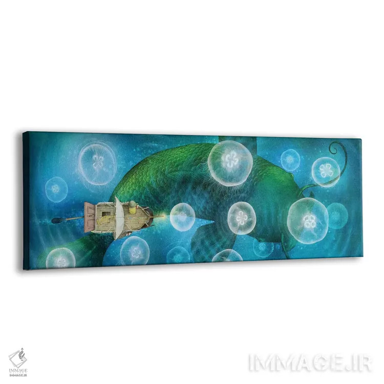 تابلو دریای عروسهای دریایی ماهزی اثر اریک فن - نمای پرسپکتیو محصول