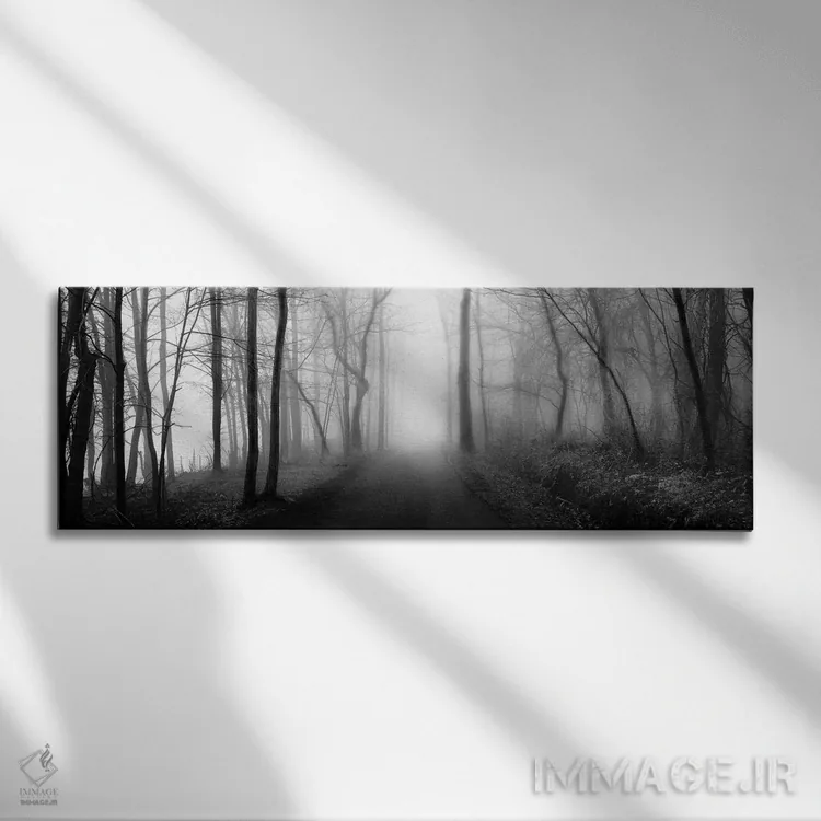 تابلو پیادهروی در جنگل اثر ارین کلارک - نمای روبهرو روی دیوار