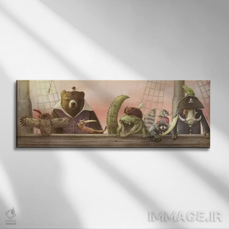 تابلو دزدان دریایی! اثر اریک فن - نمای روبهرو روی دیوار