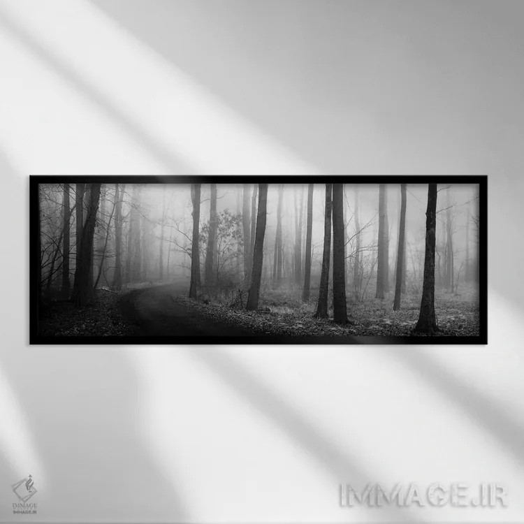 تابلو مسیر جنگلی اثر ارین کلارک - نمای قابدار مشکی