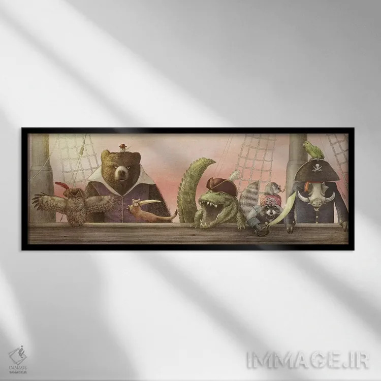 تابلو دزدان دریایی! اثر اریک فن - نمای قابدار مشکی