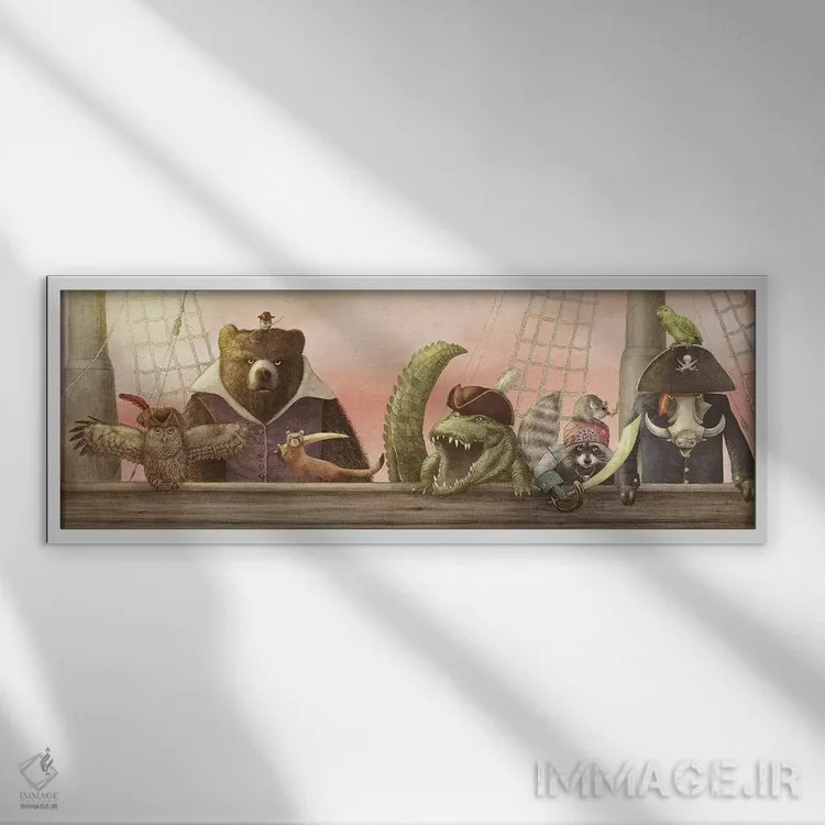 تابلو دزدان دریایی! اثر اریک فن - نمای قابدار سفید