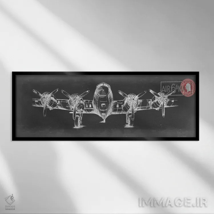تابلو مجموعه هوانوردی (شماره ششم) اثر اتان هارپر - نمای قابدار مشکی