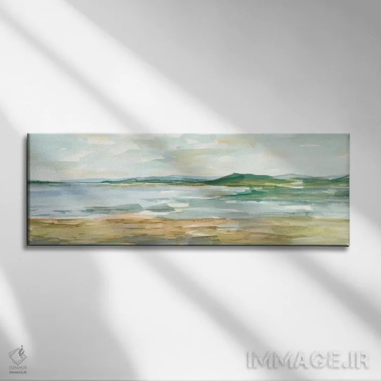تابلو چشمانداز پانورامای دریایی (قسمت اول) اثر اتان هارپر - نمای روبهرو روی دیوار