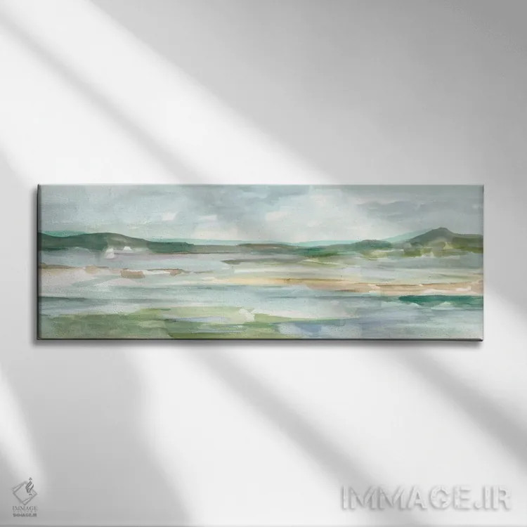 تابلو چشمانداز پانورامای دریایی (قسمت دوم) اثر اتان هارپر - نمای روبهرو روی دیوار
