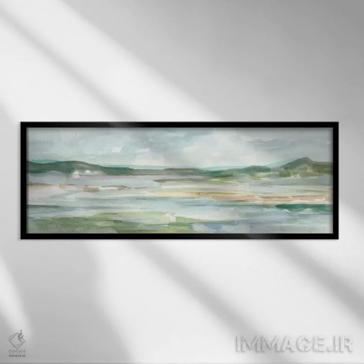 تابلو چشمانداز پانورامای دریایی (قسمت دوم) اثر اتان هارپر - نمای قابدار مشکی