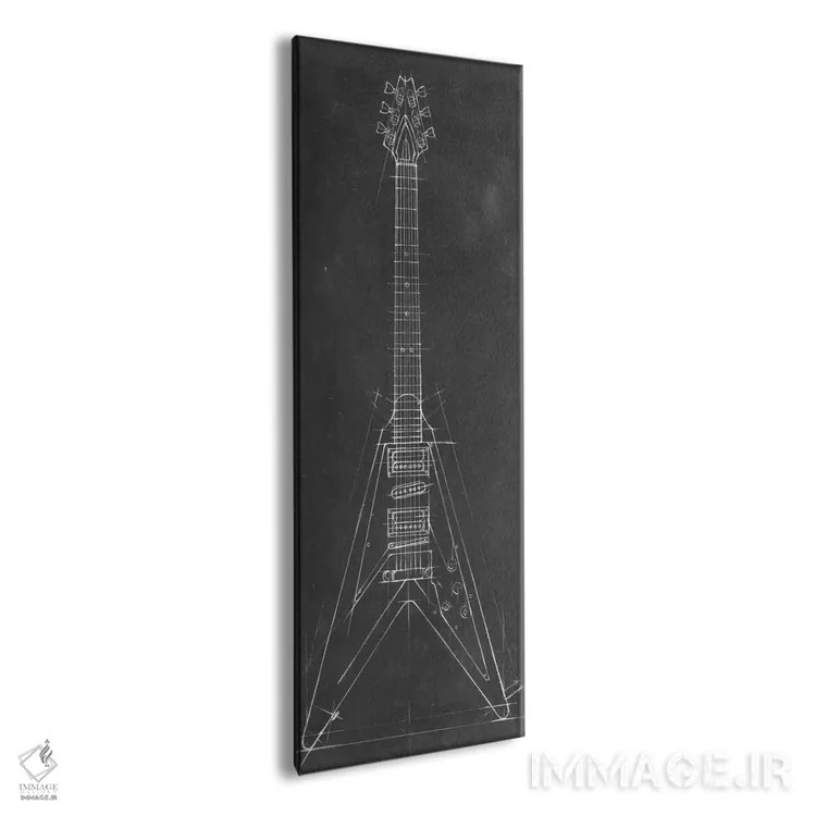 تابلو نقشه گیتار برقی I اثر اتان هارپر - نمای پرسپکتیو محصول