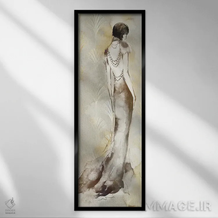 تابلو زن آرت دکو II اثر الی جونز - نمای قابدار مشکی