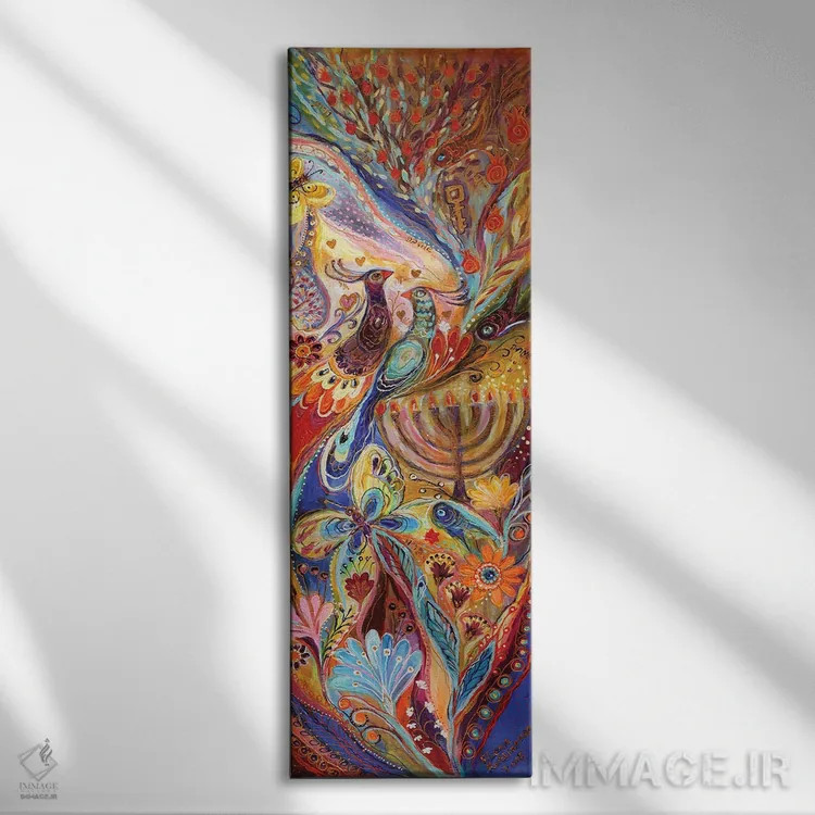 تابلو حنوکا در باغ جادویی اثر النا کوتلیارکر - نمای روبهرو روی دیوار