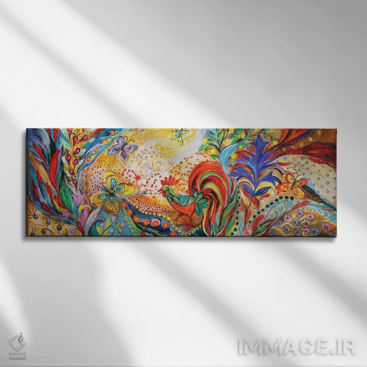 تابلو بیداری شهر قدیمی اثر النا کوتلیارکر - نمای روبهرو روی دیوار