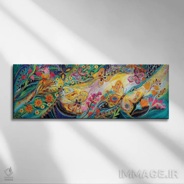 تابلو رقص پروانهها اثر النا کوتلیارکر - نمای روبهرو روی دیوار
