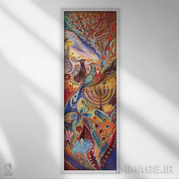 تابلو حنوکا در باغ جادویی اثر النا کوتلیارکر - نمای قابدار سفید