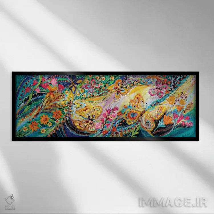 تابلو رقص پروانهها اثر النا کوتلیارکر - نمای قابدار مشکی