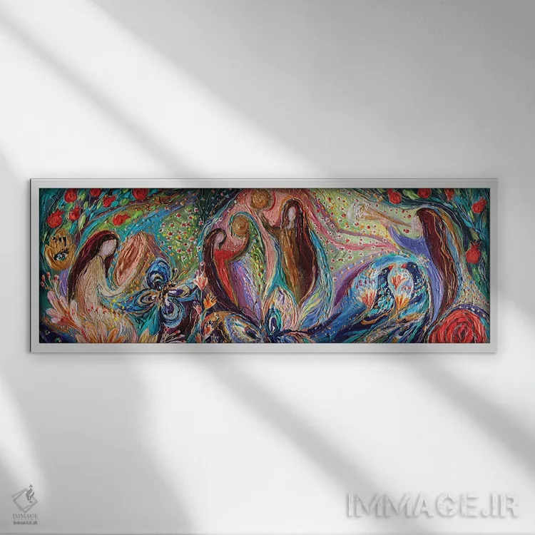 تابلو بازی و رقص اثر النا کوتلیارکر - نمای قابدار سفید