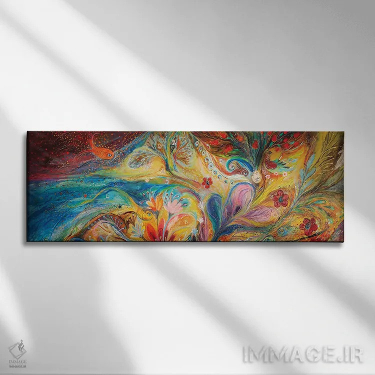 تابلو شخصیتهای بیزمان اثر النا کوتلیارکر - نمای روبهرو روی دیوار