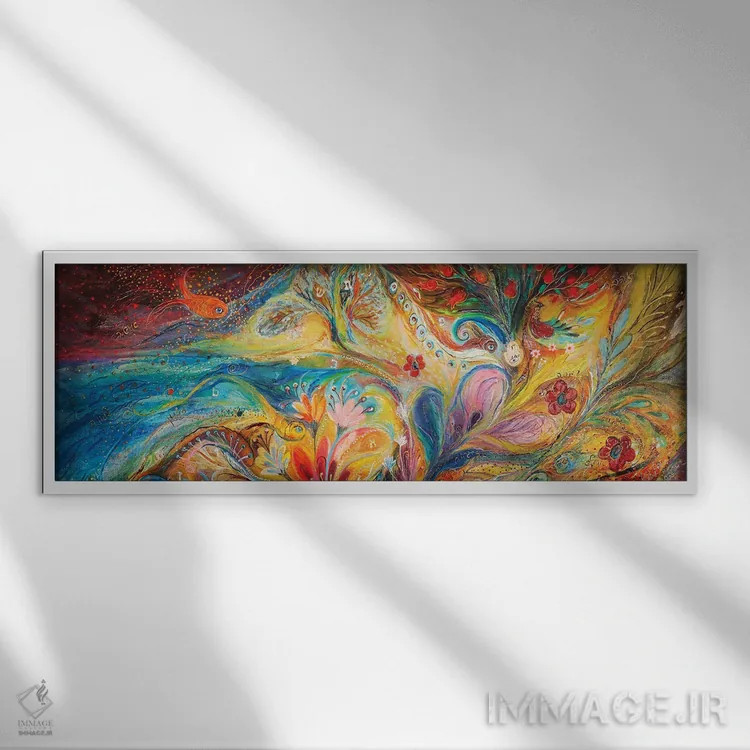 تابلو شخصیتهای بیزمان اثر النا کوتلیارکر - نمای قابدار سفید