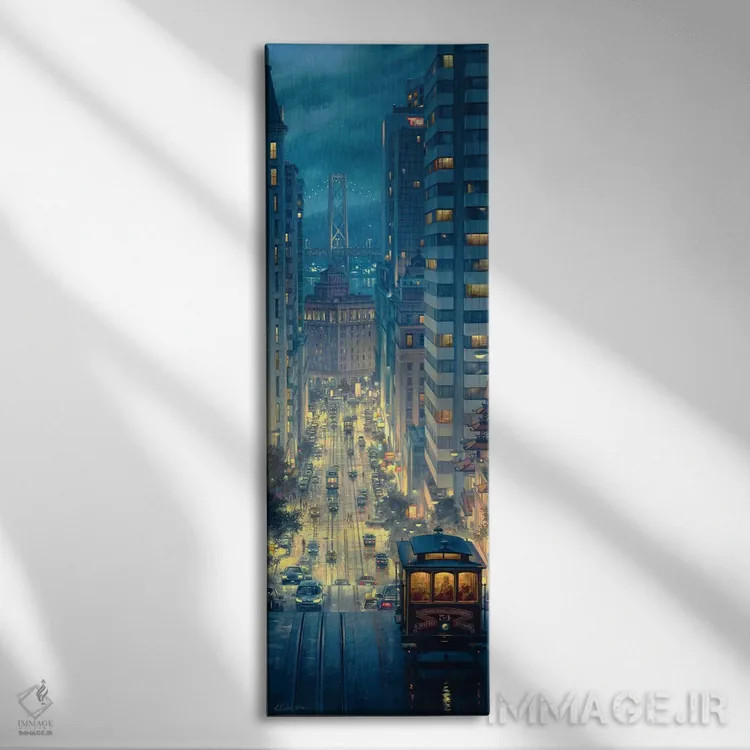 تابلو درهٔ نور اثر اوگنی لوشپین - نمای روبهرو روی دیوار