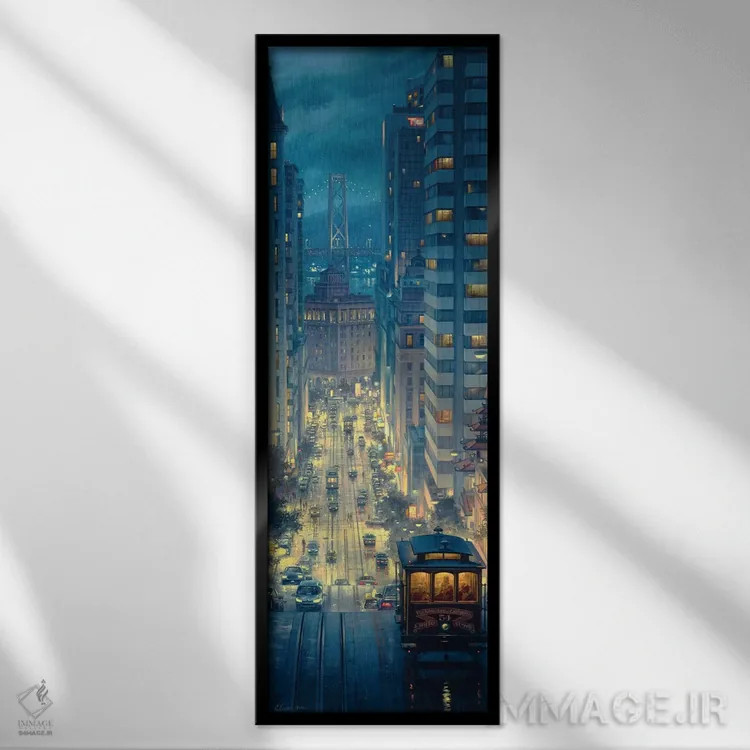 تابلو درهٔ نور اثر اوگنی لوشپین - نمای قابدار مشکی