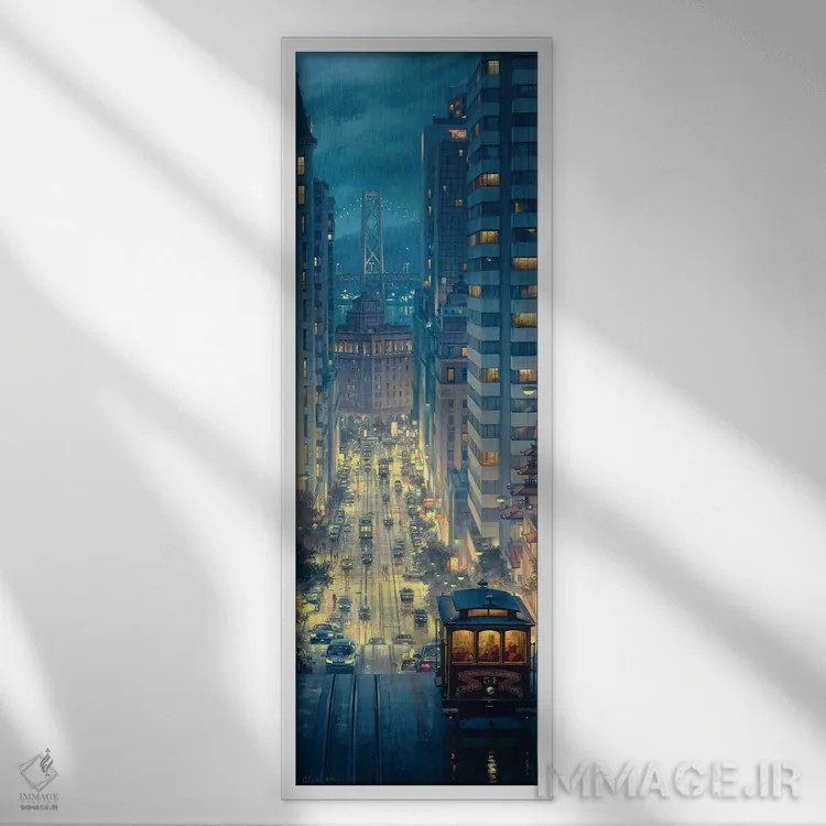 تابلو درهٔ نور اثر اوگنی لوشپین - نمای قابدار سفید