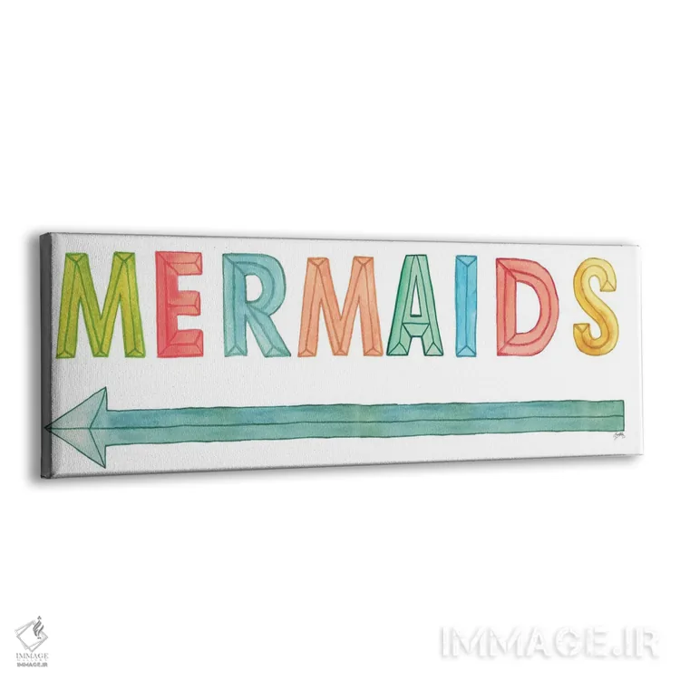 تابلو پریهای دریایی اثر الیزابت مدلی - نمای پرسپکتیو محصول