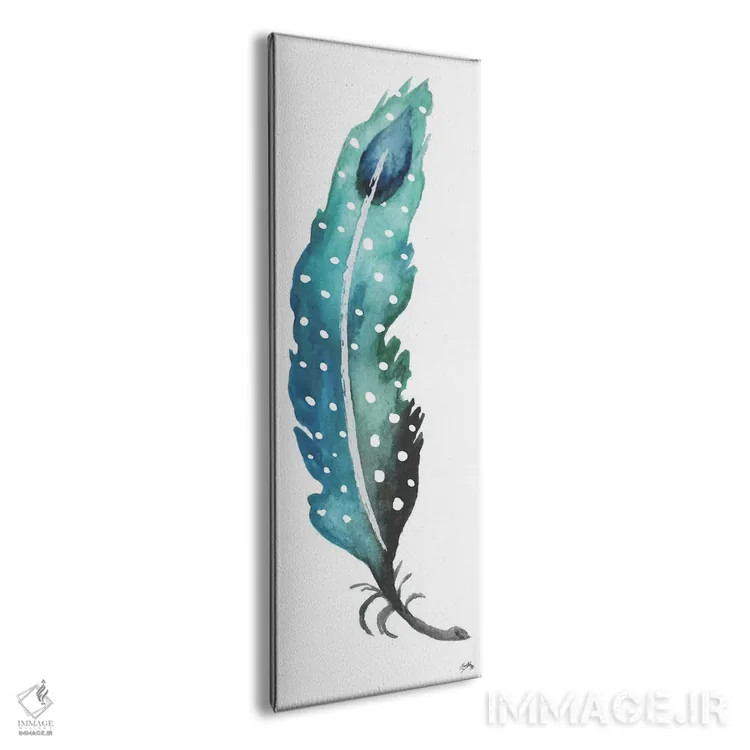 تابلو پر آبی نقطهای شمارهٔ یک اثر الیزابت مدلی - نمای پرسپکتیو محصول