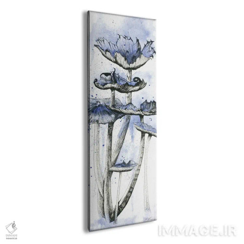 تابلو قارچهای آبی اثر امیلی ماگون - نمای پرسپکتیو محصول