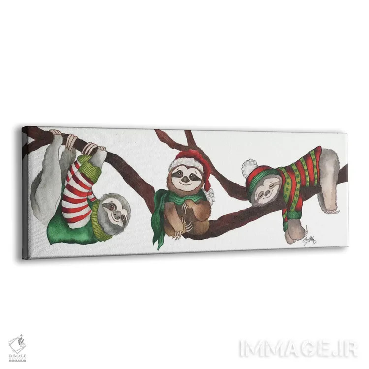 تابلو تنبلهای کریسمسی اثر الیزابت مدلی - نمای پرسپکتیو محصول