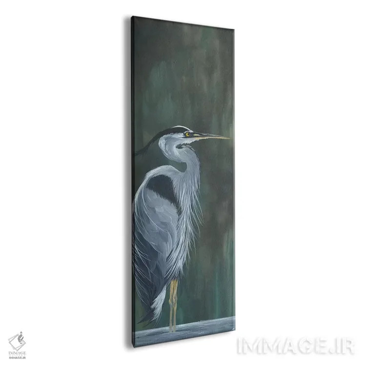 تابلو حواصیل آبی اثر امیلی ماگون - نمای پرسپکتیو محصول