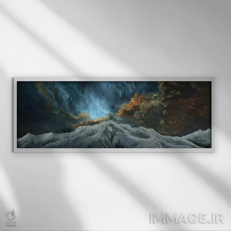 تابلو سحابی پانزدهم اثر امیلی ماگون - نمای قابدار سفید