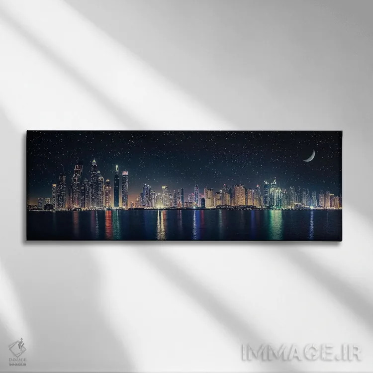 تابلو خط افق اثر مانجیک پیکچرز (استودیو عکاسی یا فیلمسازی) - نمای روبهرو روی دیوار