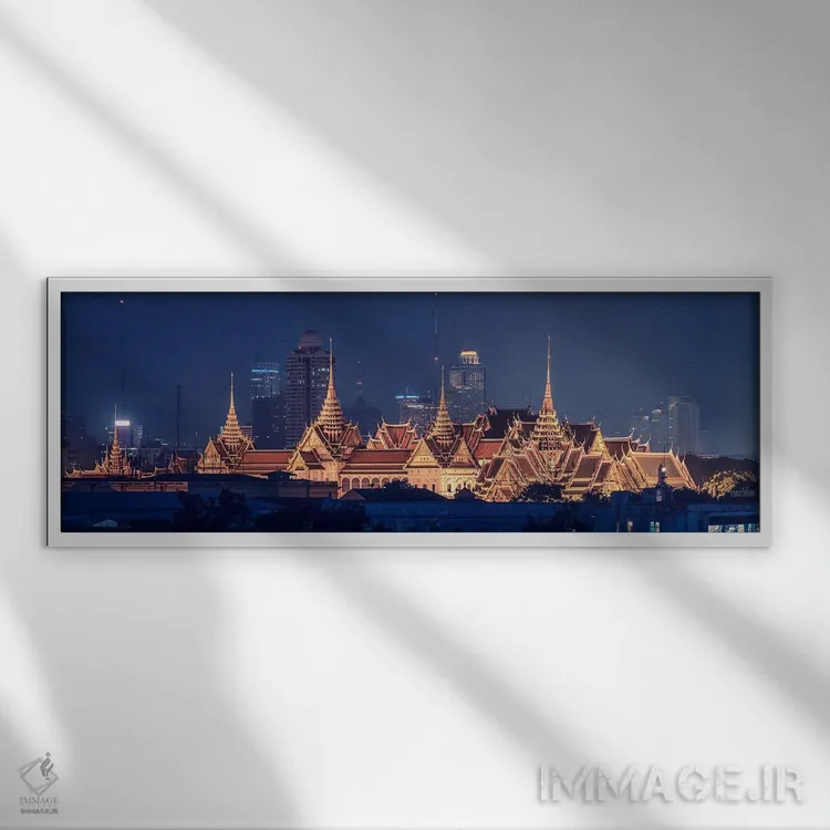 تابلو بامهای گرند پالاس (کاخ بزرگ) اثر مانجیک پیکچرز (استودیو عکاسی یا فیلمسازی) - نمای قابدار سفید