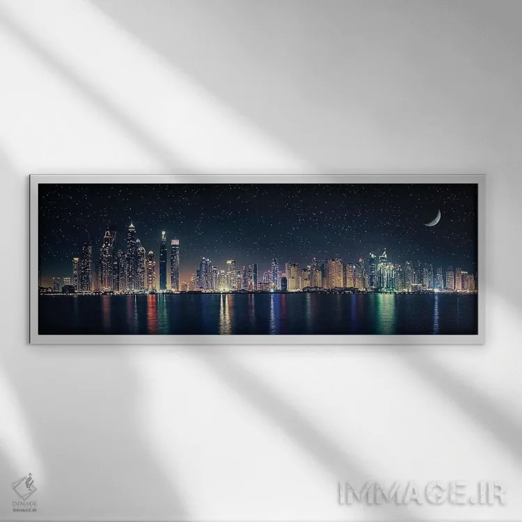 تابلو خط افق اثر مانجیک پیکچرز (استودیو عکاسی یا فیلمسازی) - نمای قابدار سفید