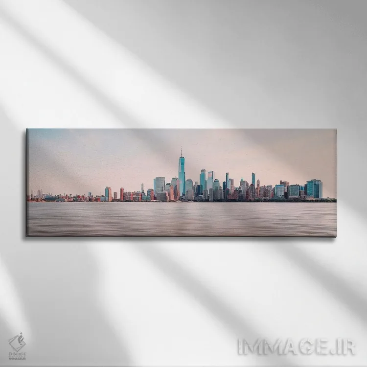 تابلو منظره پانورامای نیویورک اثر مانجیک پیکچرز (استودیو عکاسی یا فیلمسازی) - نمای روبهرو روی دیوار