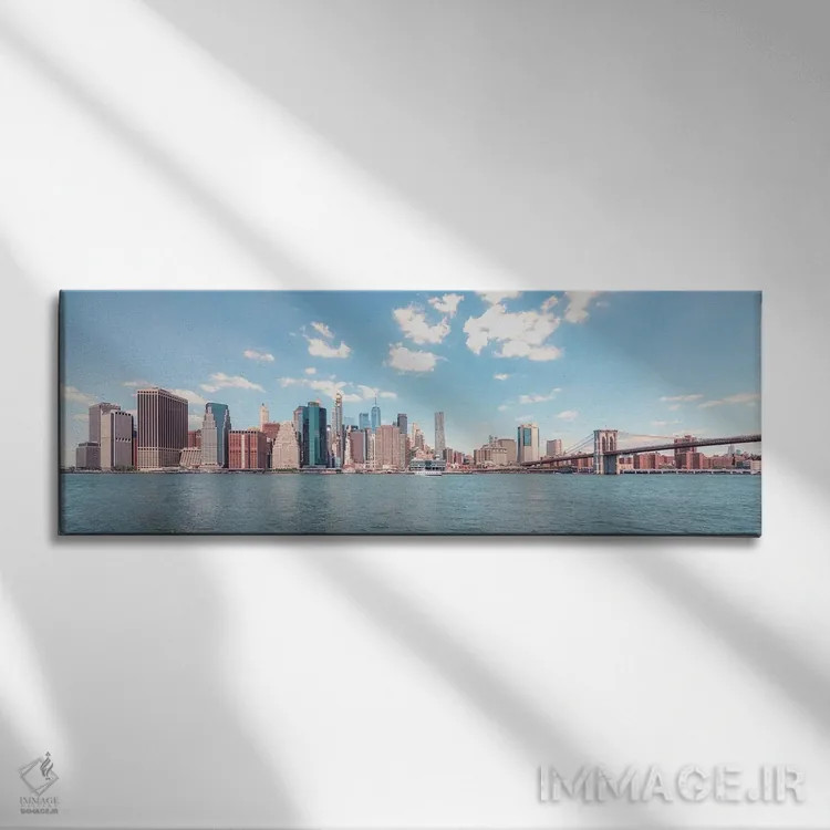 تابلو منظره پانورامای منهتن اثر مانجیک پیکچرز (استودیو عکاسی یا فیلمسازی) - نمای روبهرو روی دیوار