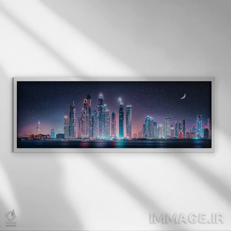 تابلو زیر نور ماه اثر مانجیک پیکچرز (استودیو عکاسی یا فیلمسازی) - نمای قابدار سفید