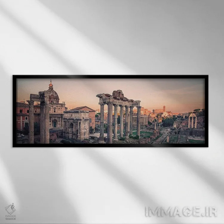 تابلو غروب انجمن رم (فوروم رومی) اثر مانجیک پیکچرز (استودیو عکاسی یا فیلمسازی) - نمای قابدار مشکی