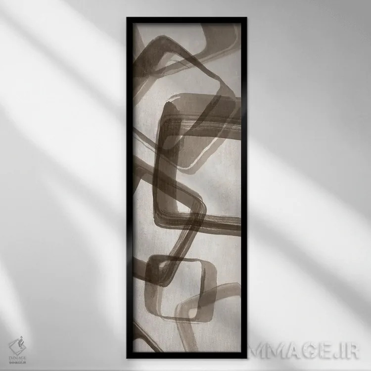 تابلو مکعبهای یخ ۱ اثر اما پیل - نمای قابدار مشکی