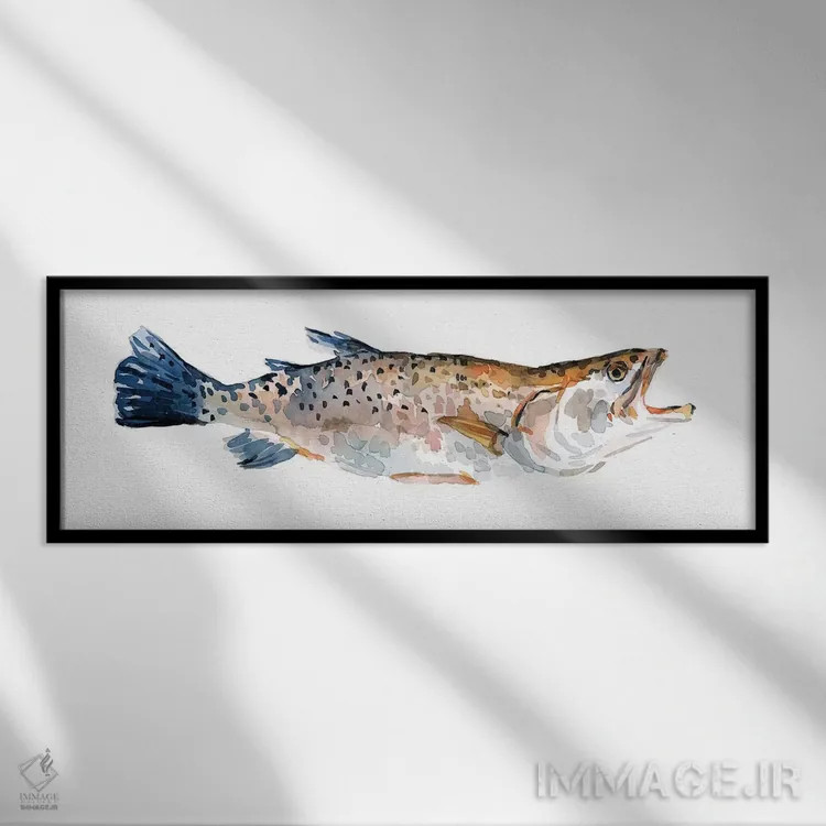 تابلو قزلآلای خالدار ۲ اثر اما اسکاروی - نمای قابدار مشکی